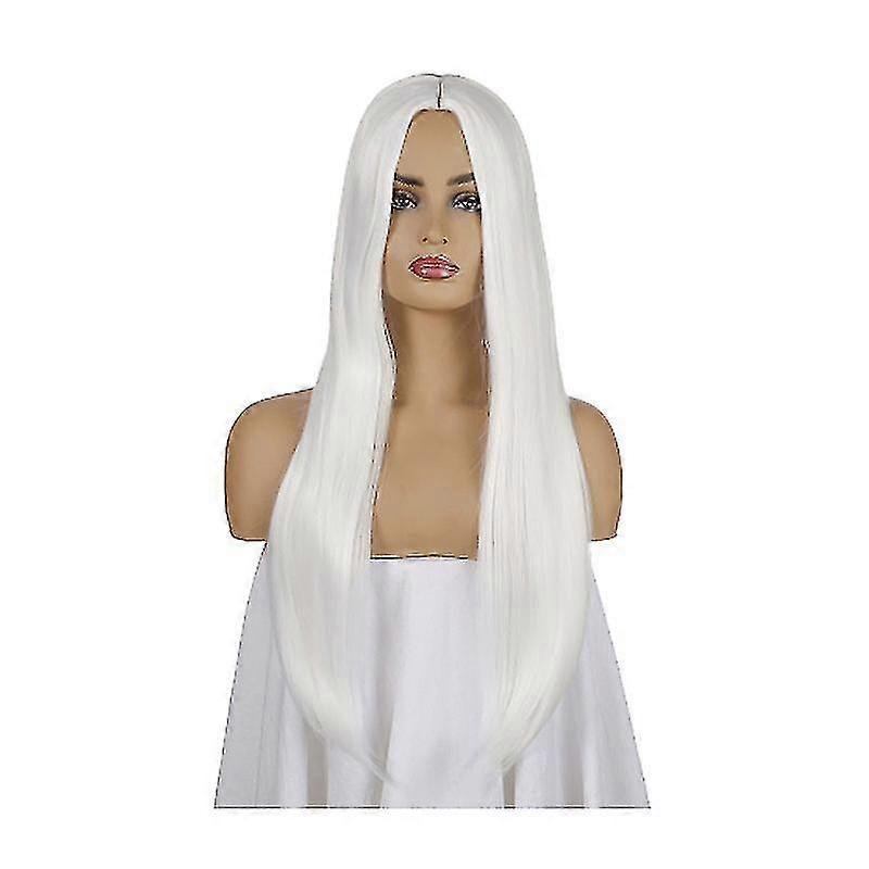 1pcs Peluca Blanca Mujer-jie-jie
