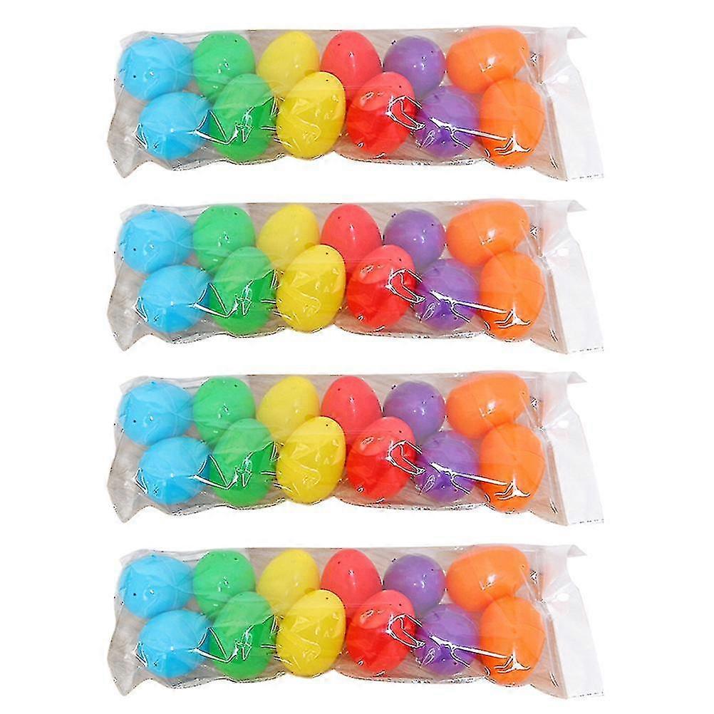 48 Pcs Colorful Plastic Egg Shell Easter Decoration Festival Crafts Plastic Egg