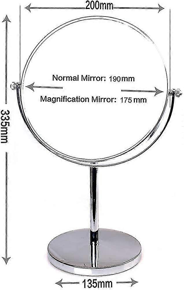 Standing Mirror 10x Magnification, 8 Inch, Cosmetic Mirror Can Be Rotated 360 .
