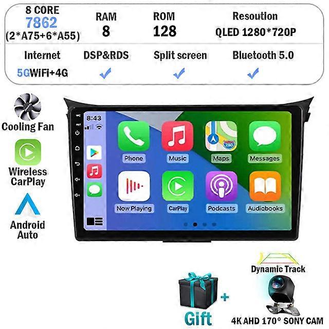 Android 12 For Hyundai I30 Elantra GT 2012 2013 2014 2015 2016 2017 Car Radio Multimedia Video Player Navigation Stereo GPS Auto