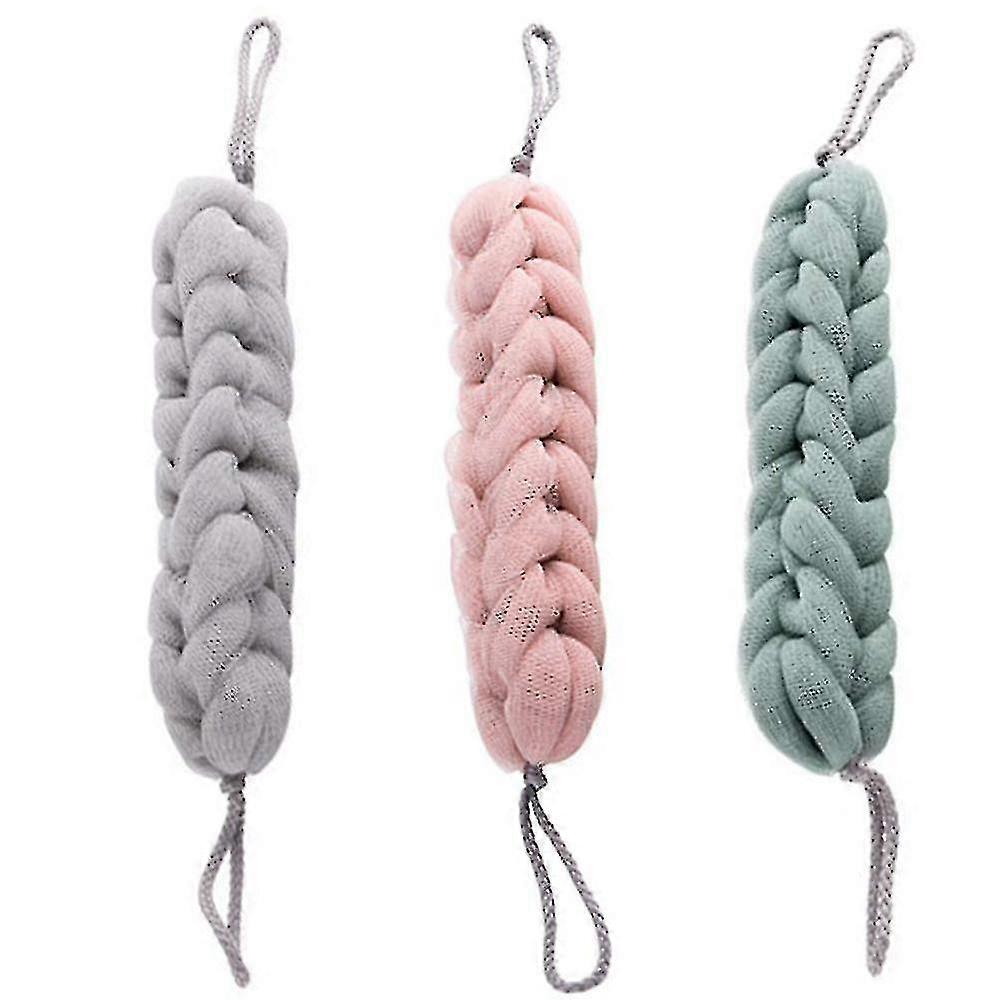 3pcs Double Head Hanging Bath Towel Bath Sponge Bath Ball Shower