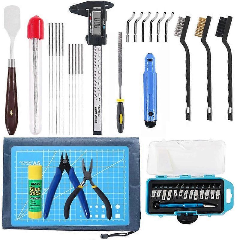 Tweezers Cleaner Nozzle Cleaning Tool 42Pcs/Set 3D Printer Cleaning Kit