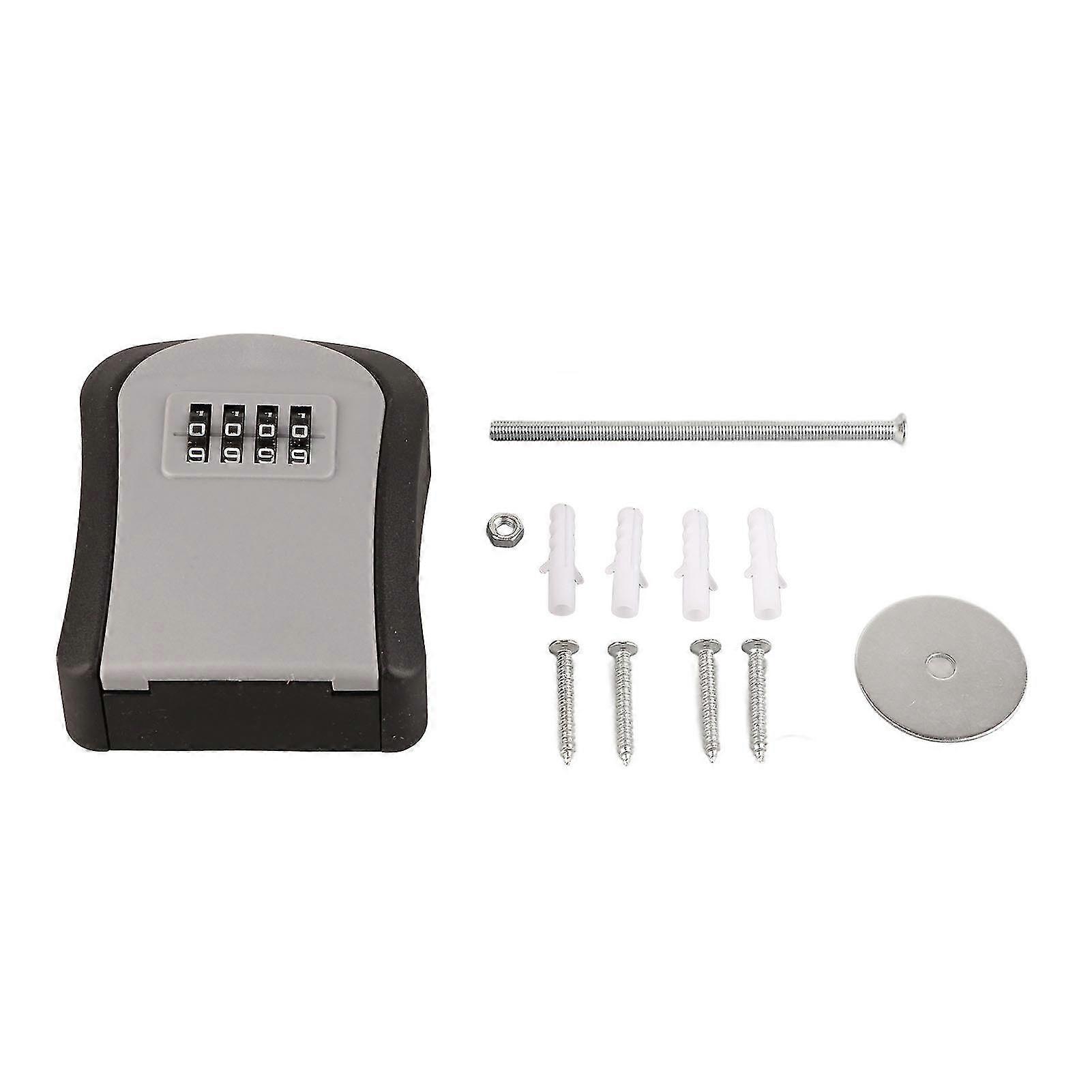 Wall Mounted Waterproof Combination Lock Box with 4 Digit ABS, 5 Keys Capacity