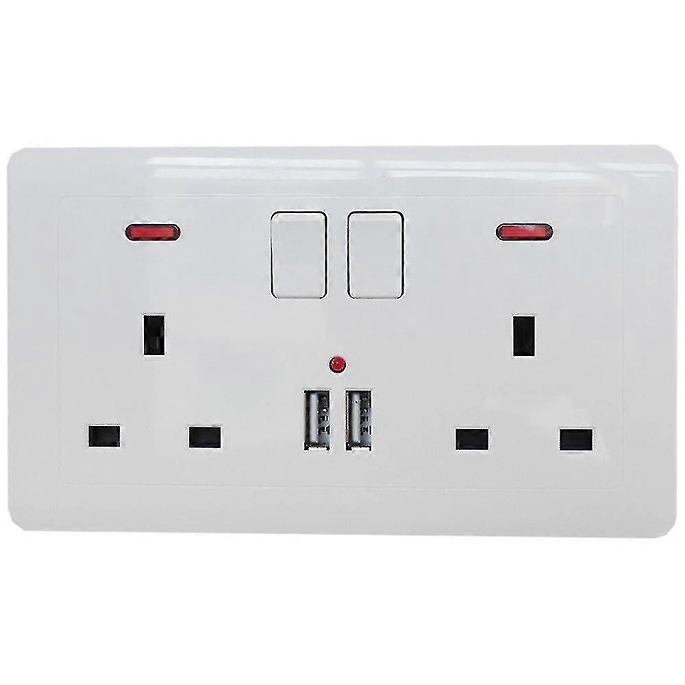 Double Wall Plug Socket Uk Plug Electrical Outlet Power Socket Electrical
