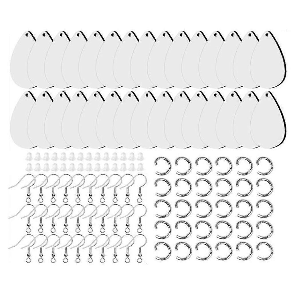 DIY Heat Transfer Blank Earring Set Teardrop Sublimation Earrings with Hooks