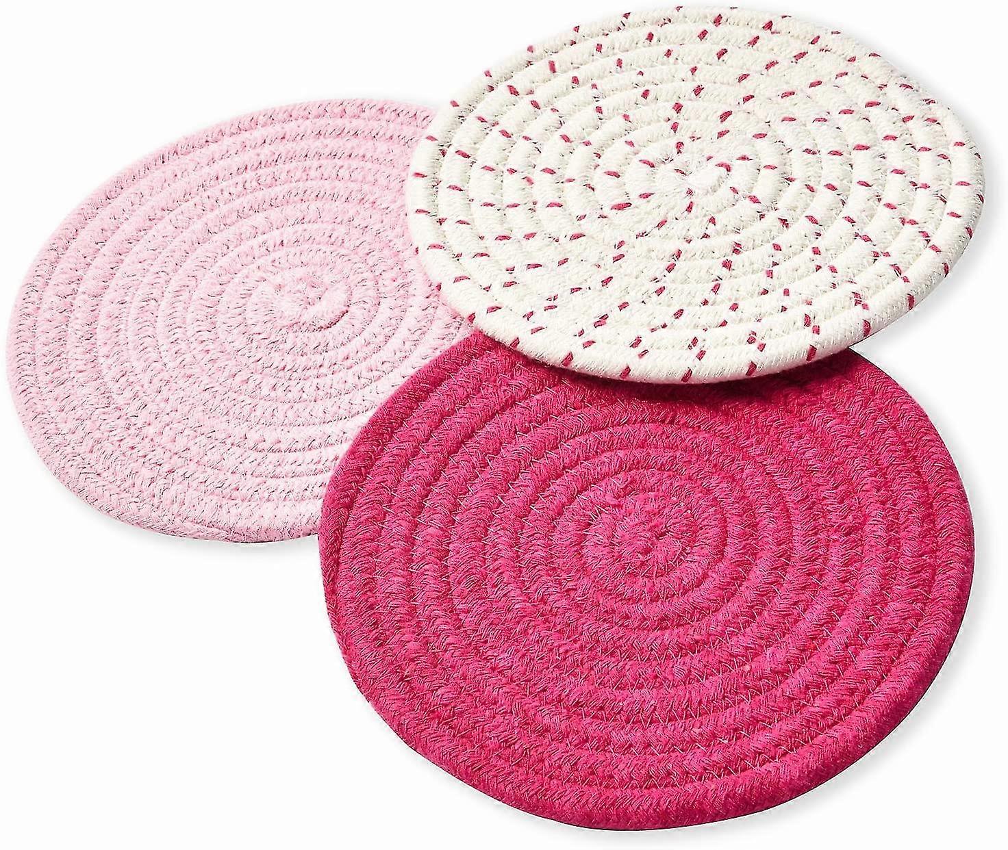 Kitchen Potholders Set Trivets Set 100% Pure Cotton Thread Weave Hot Pot Holders Set