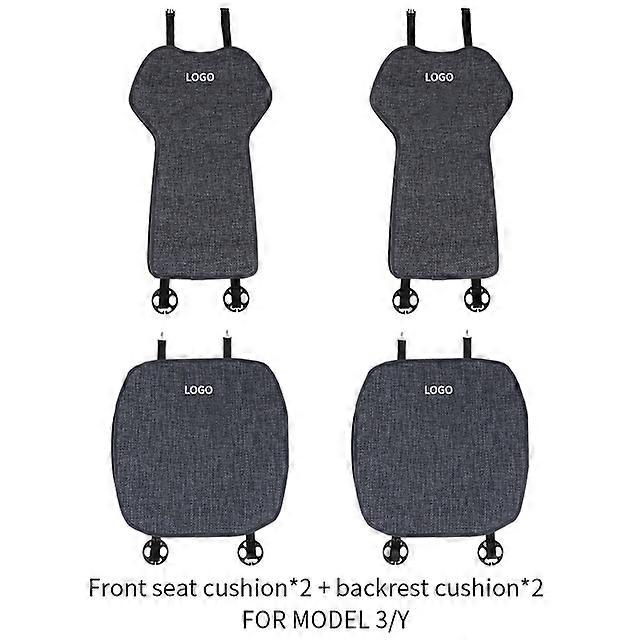 Seat Cushion Pour tesla modèle Y 2019-2022 2023/model 3 housse de siège coussin en lin respirant rés