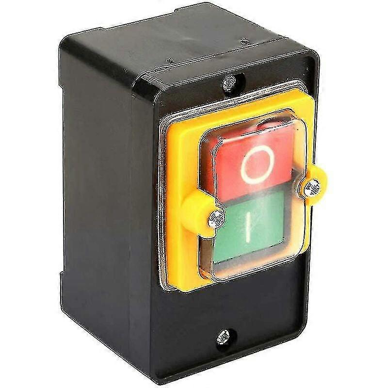 Knopfschalter Motor Start- und Stoppschalter Ac220v/380v 10a Wasserdichter Ein-/Ausschalter Zwei Knöpfe mit Staubboxhalter