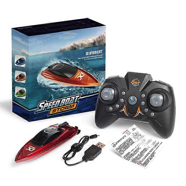 Mini RC Boat 5km/h Radio Remote Controlled High Speed Ship with LED Light Palm Boat Summer Water Toy Pool Toys Models Gifts