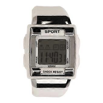 Reloj digital Reloj electrónico luminoso resistente al agua cuadrado con pantalla grande para deportes diarios Natación