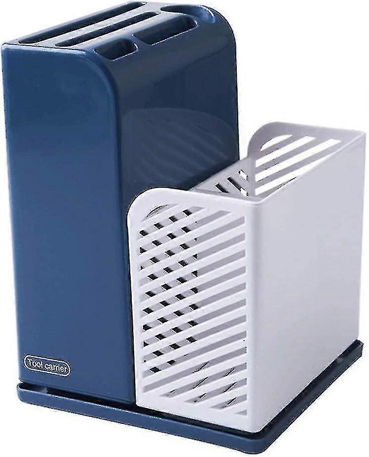 Multifunction Storage Rack For Chopsticks / X / Kitchen Cutlery  Blue / White