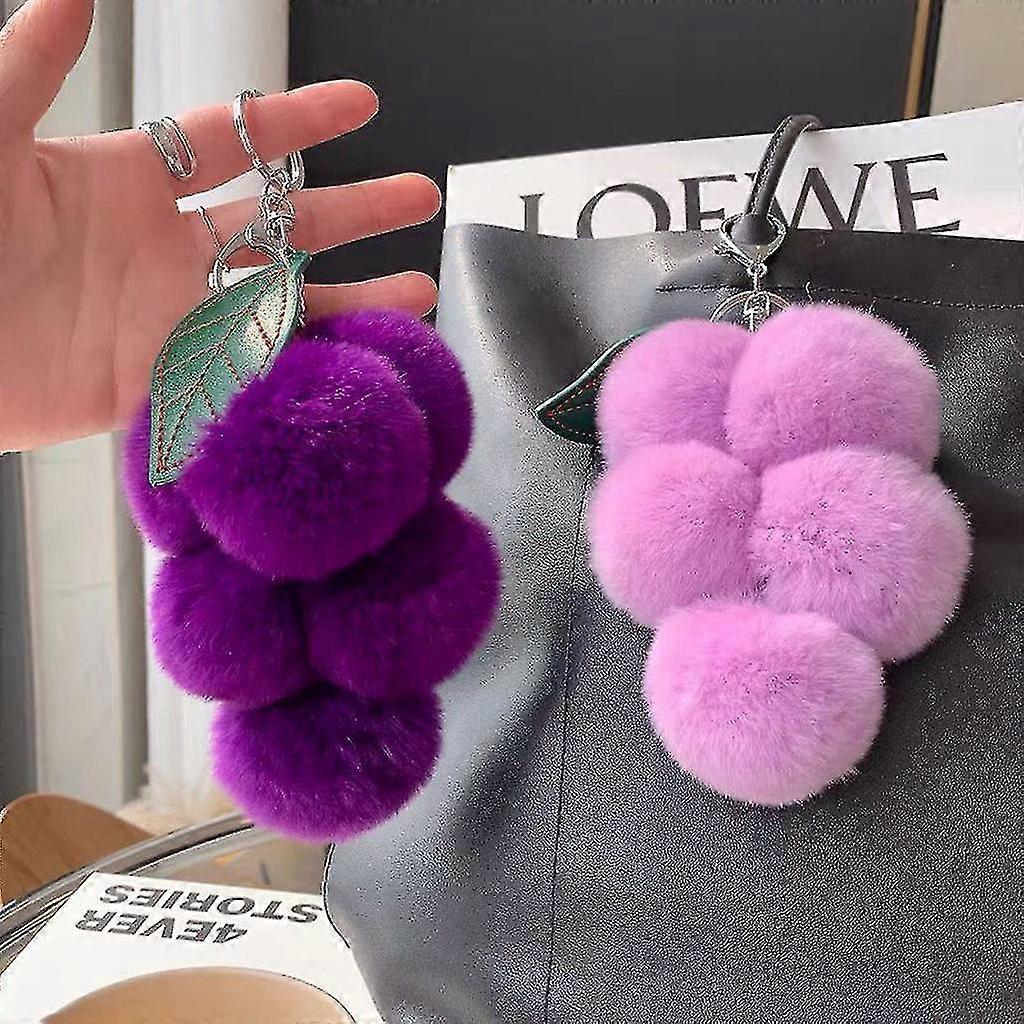 Ly G Pom Poms Keychains Fluffy Pompoms Keychain Pendant Accessories