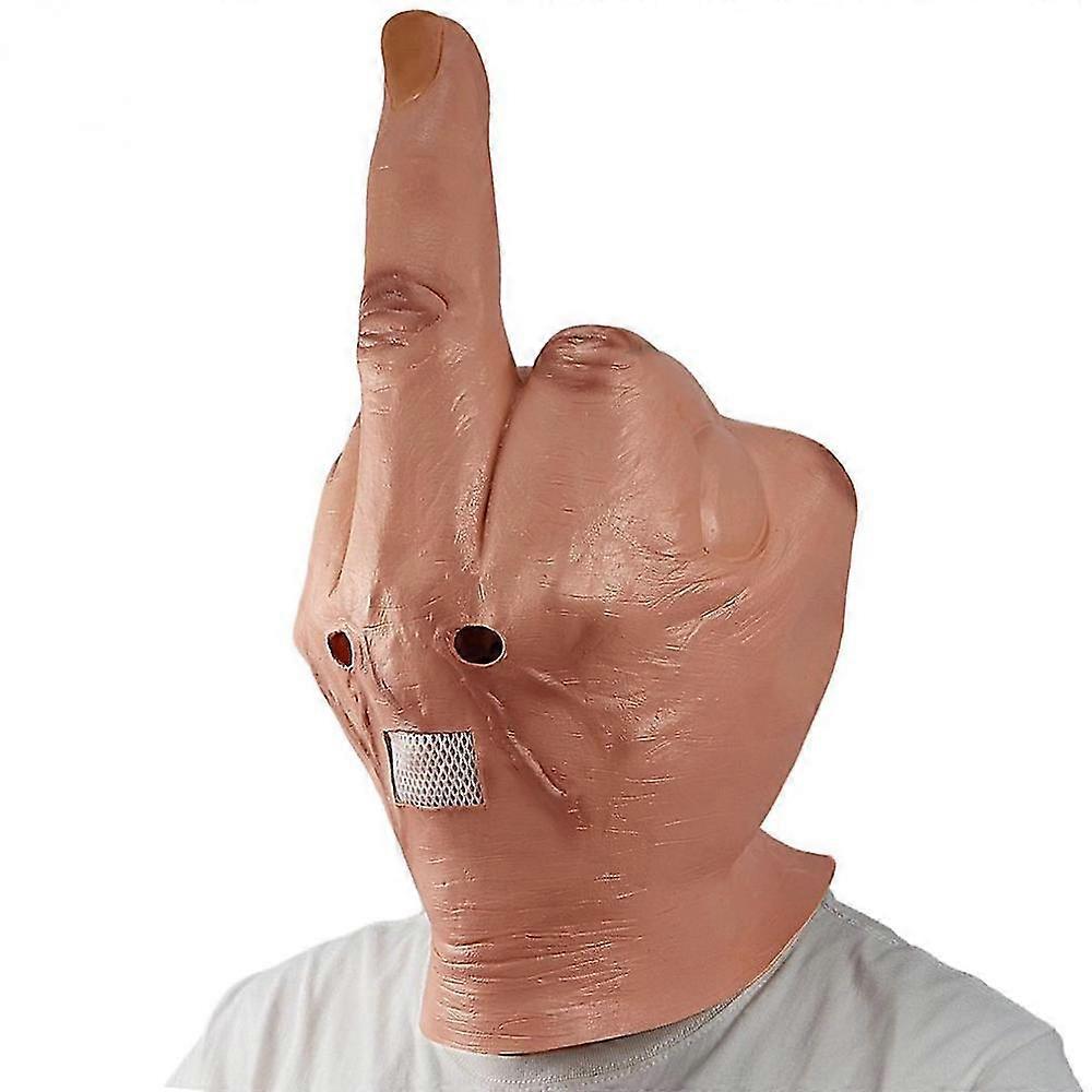 Middelvinger masker latex volledige gezichtsbedekking Halloween Cosplay Spoof Prop PME
