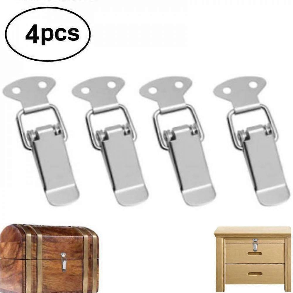 4Pcs Stainless Steel Spring Loaded Toggle Latch Catch Clamp Clip Drawer Hasp Clasp Duck Billed Buckles for Toolbox Trunk C UKO