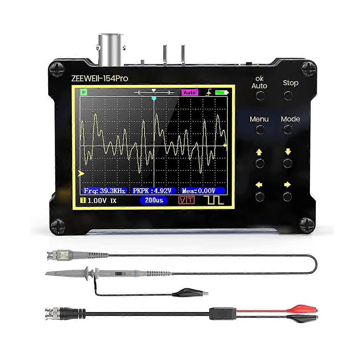 Digital Oscilloscope,14 Type Measurement, 40MSa/S Sampling Rate, 18MHz Bandwidth, 2.4In LCD Display