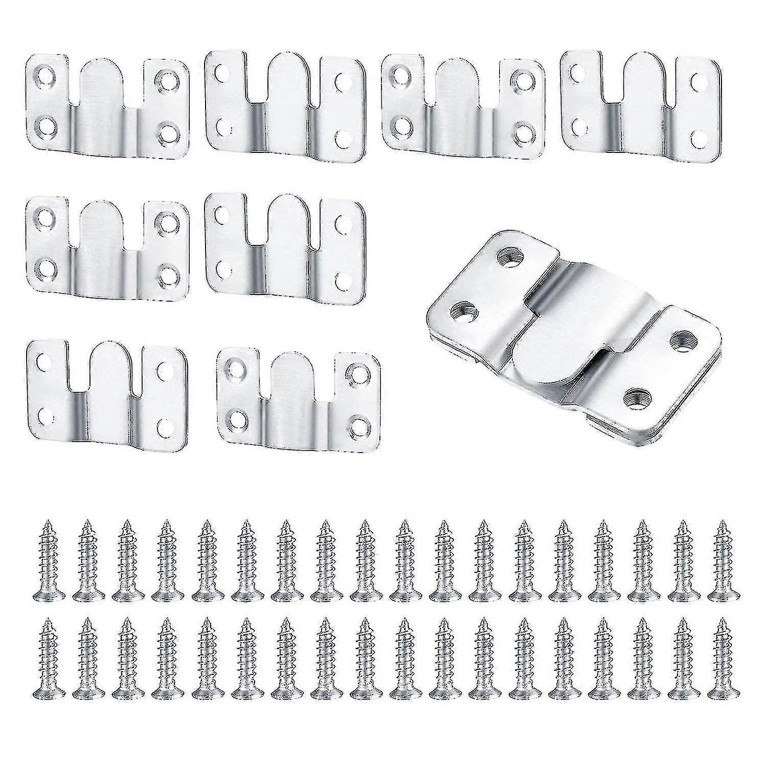 10 Pcs Flush Mount Bracket Stainless Steel Picture Frame Brackets