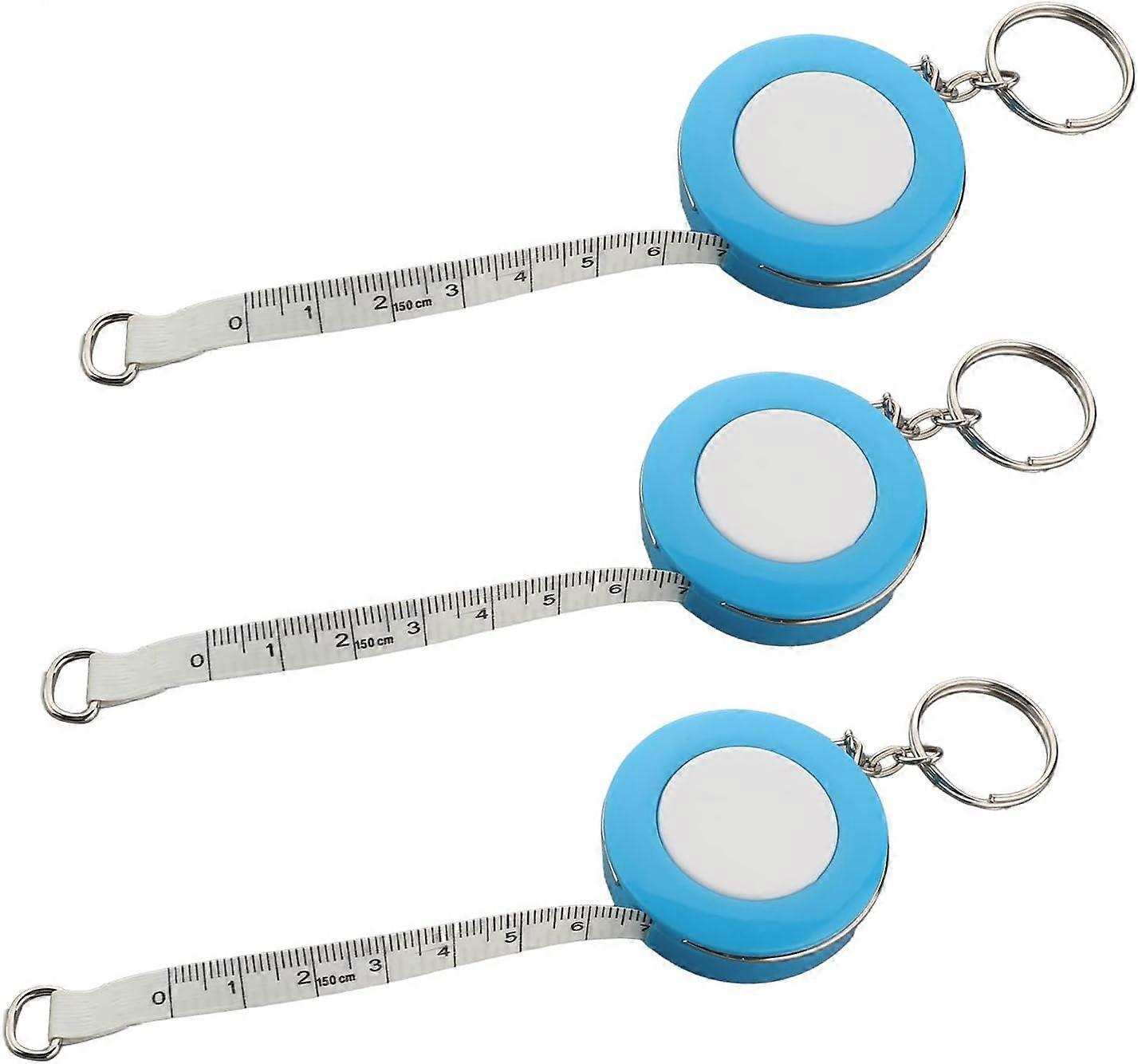 5pcs 150cm / 59-inch Soft Tape Measure,Plastic Round Case Tape Soft and Retractable Tape