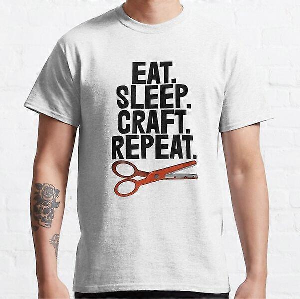 Tričko Eat Sleep Craft Repeat Classic-RK13671