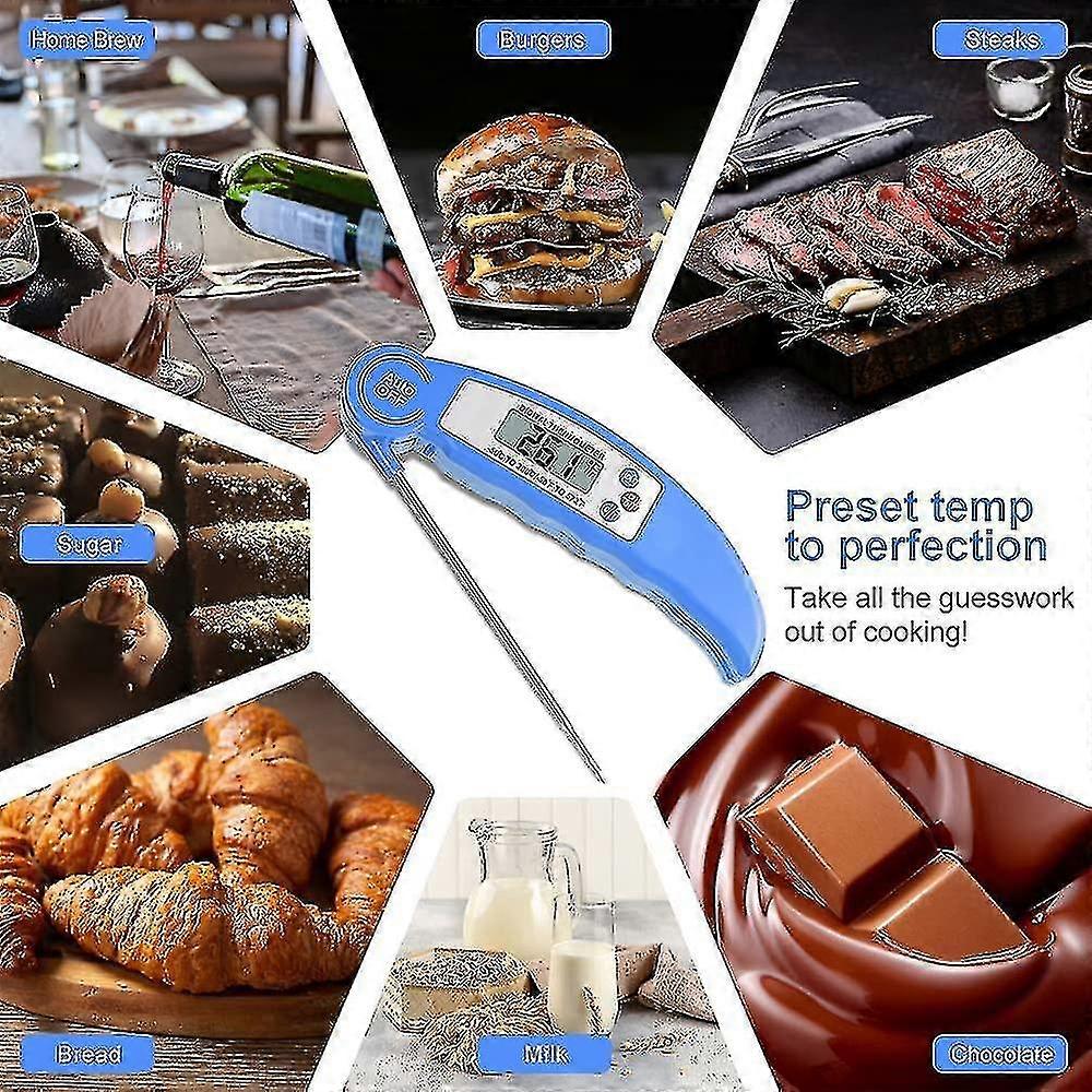 Kitchen Thermometer, Lcd Instant Read Electronic Cooking Thermometer W