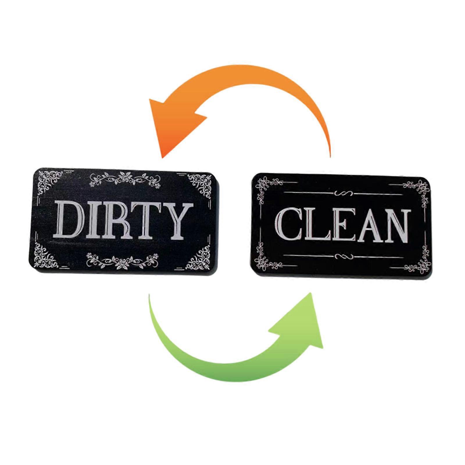 Clean Dirty Dishwasher Magnet Non-Scratch Strong Magnetic Signage Indicator Sign