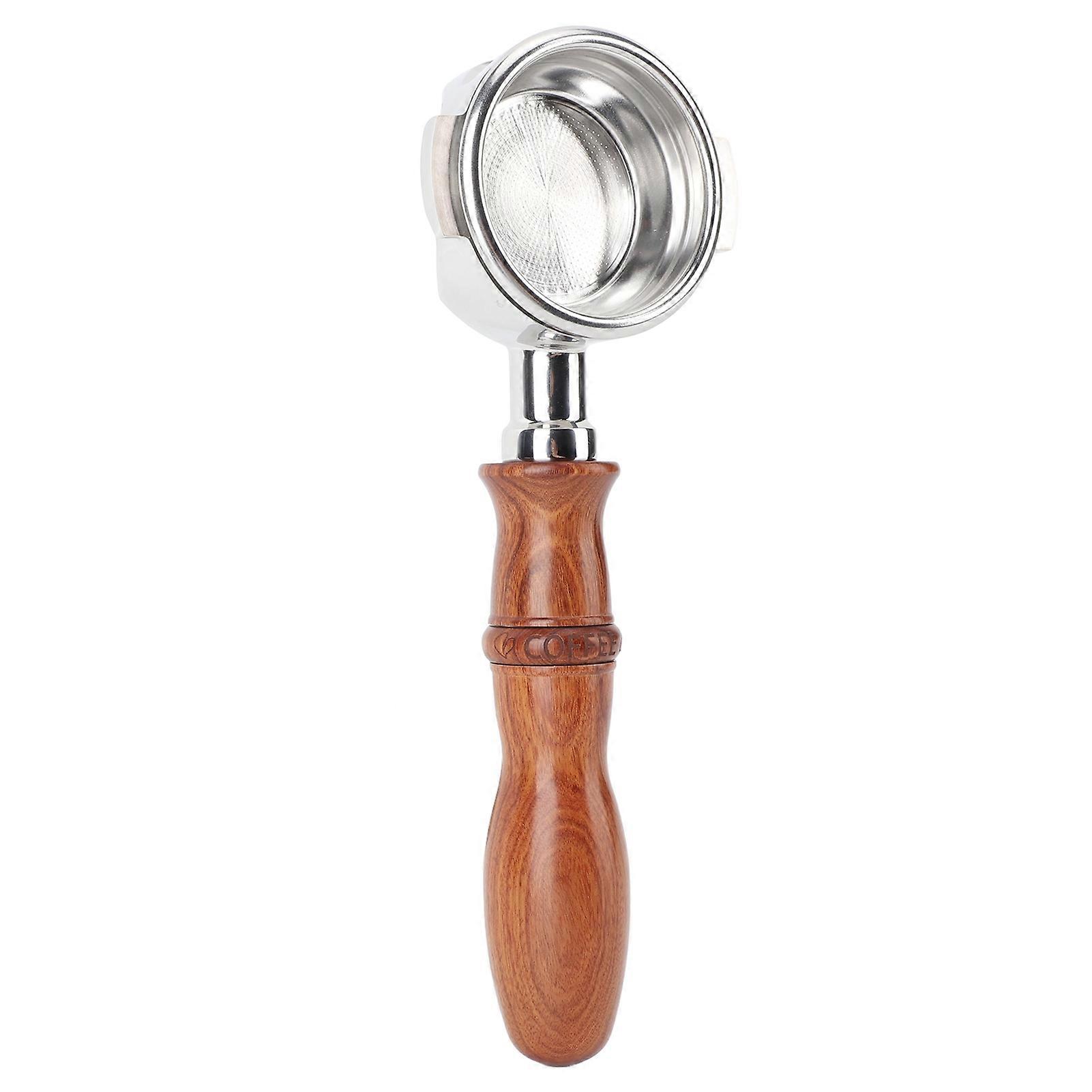 58mm Bottomless Portafilter with Wood Handle Fits for Expobar E61 for Flair 58 for Sanremo for Faema