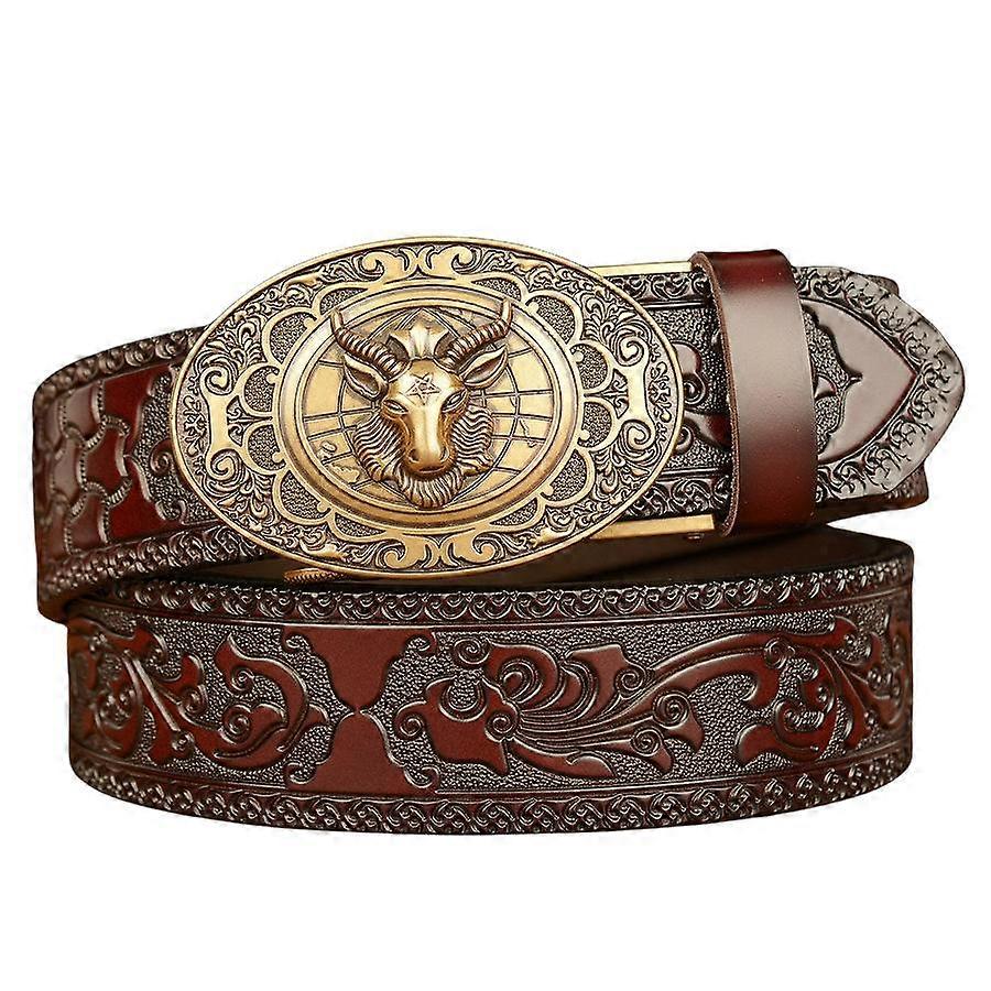 Animal Sheep Genuine Leather Belt High Quality Belts for Men Belts