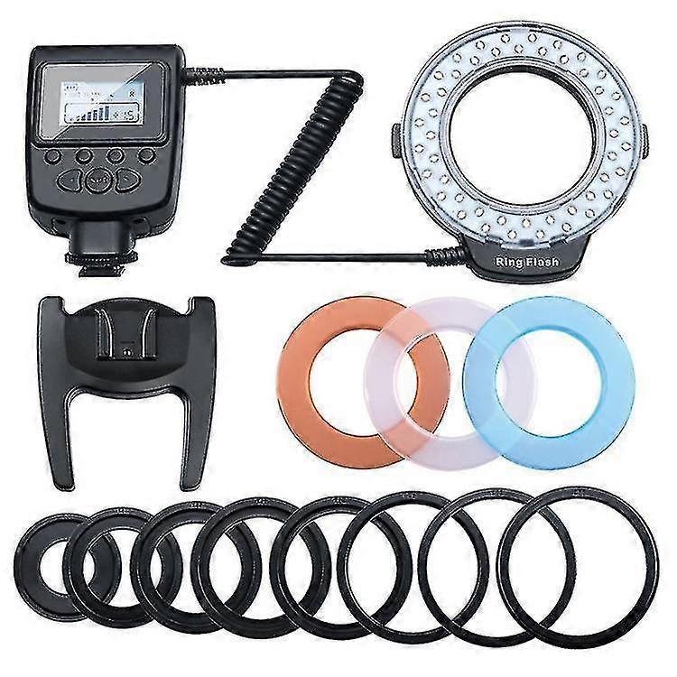 Naiwang Hd-130 Macro Led Ring Flash With 8 Adapter Rings Of Different Sizes