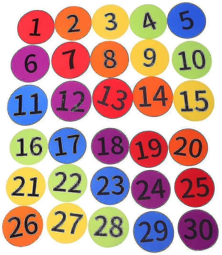 30pcs Carpet Spot Sit Markers With Number