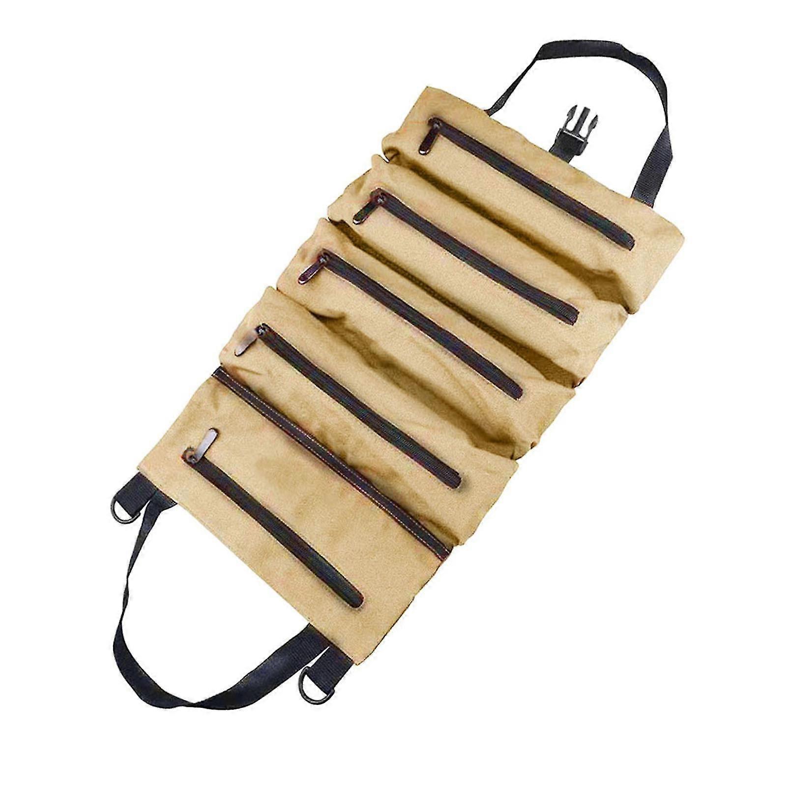 Tool Roll Bag Organizer Multi Purpose Canvas Tool Organizer Bucket Car Wrap