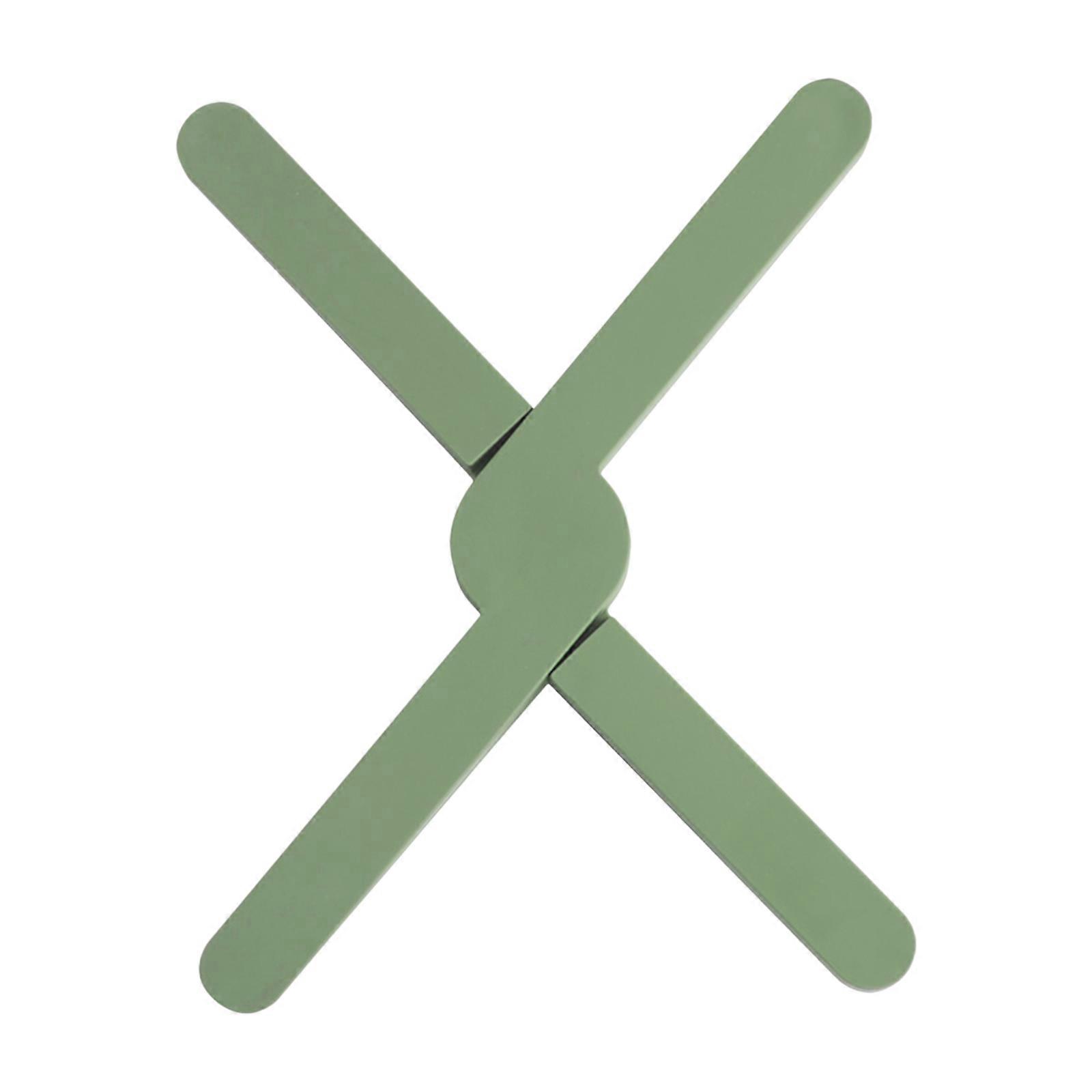 Olive Green Silicone Mat Foldable Insulation Mat for Dining