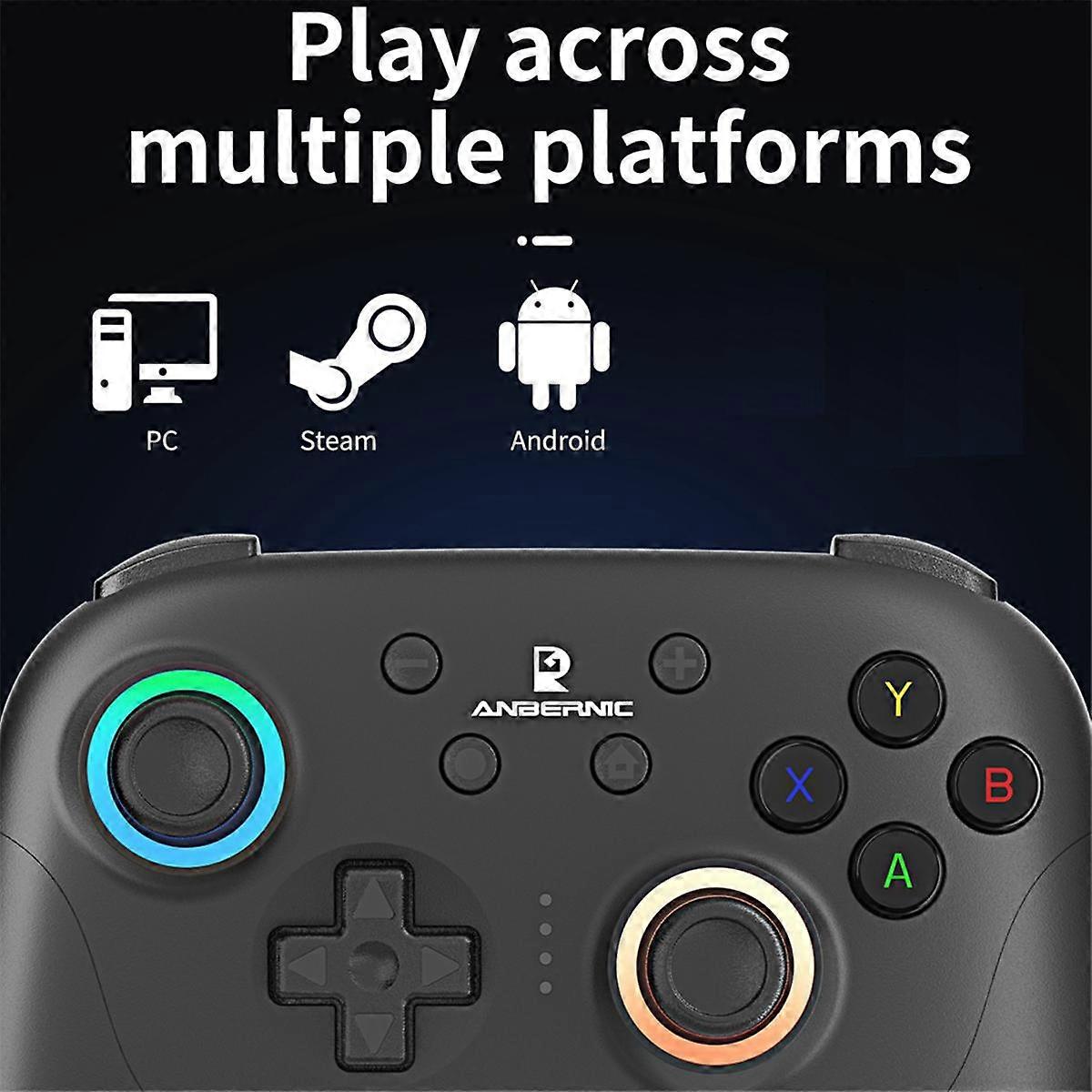 RGP01 Gamepad Wireless Bluetooth Game Controller RGB Hall Effect Joystick for PC Android IOS Steam