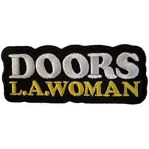 The Doors LA Woman Woven Text Logo Iron On Patch
