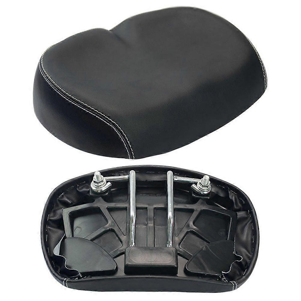 Selle De Vélo Extra Large Confort - Coussin Air Gel, Noir, Pour Cruiser | Siège Large Rembourré, étanche Et Respirant