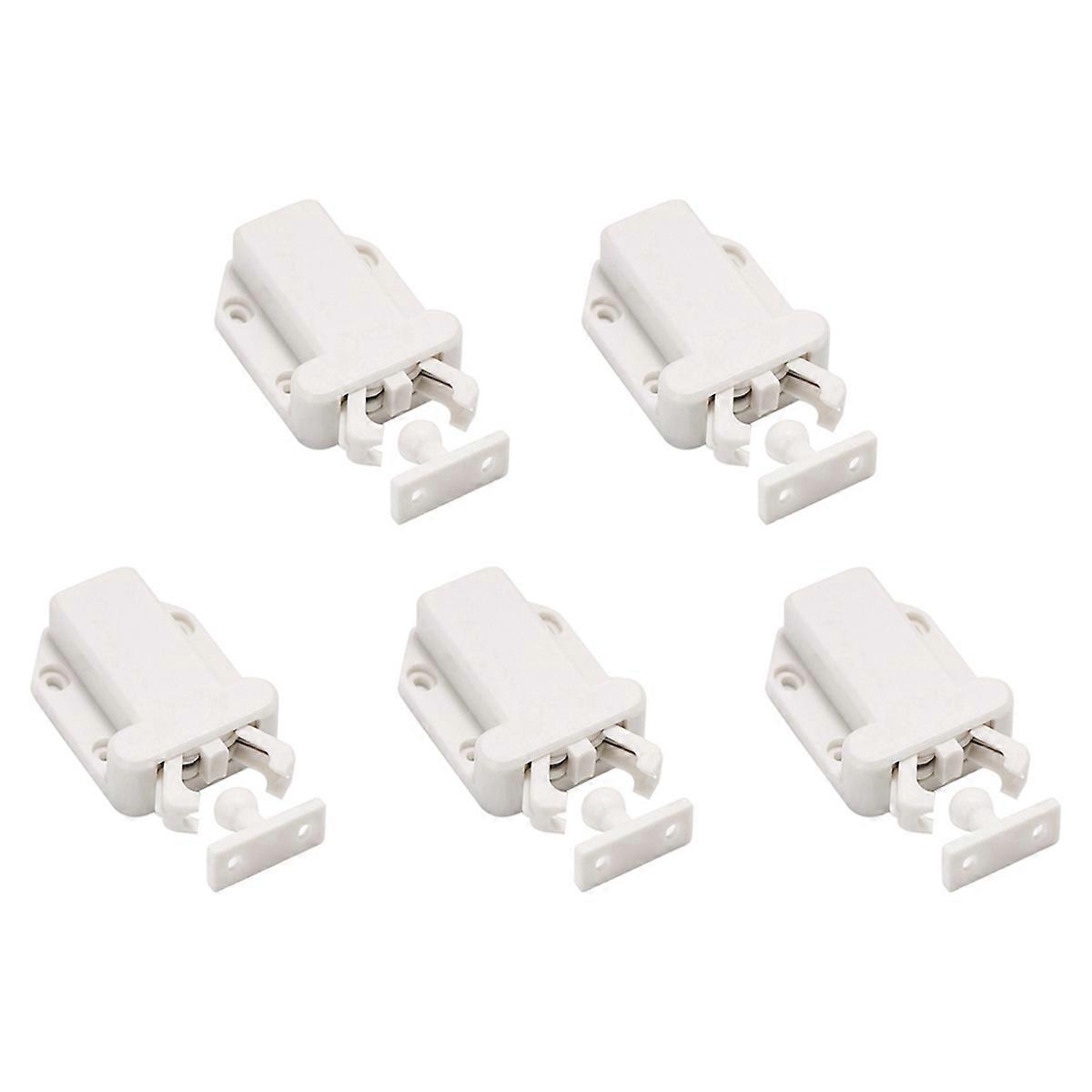 5PCS Furniture Lock Cabinet Touch Latch with Function Push to Open Catch Lock for Cupboard Wardrobe