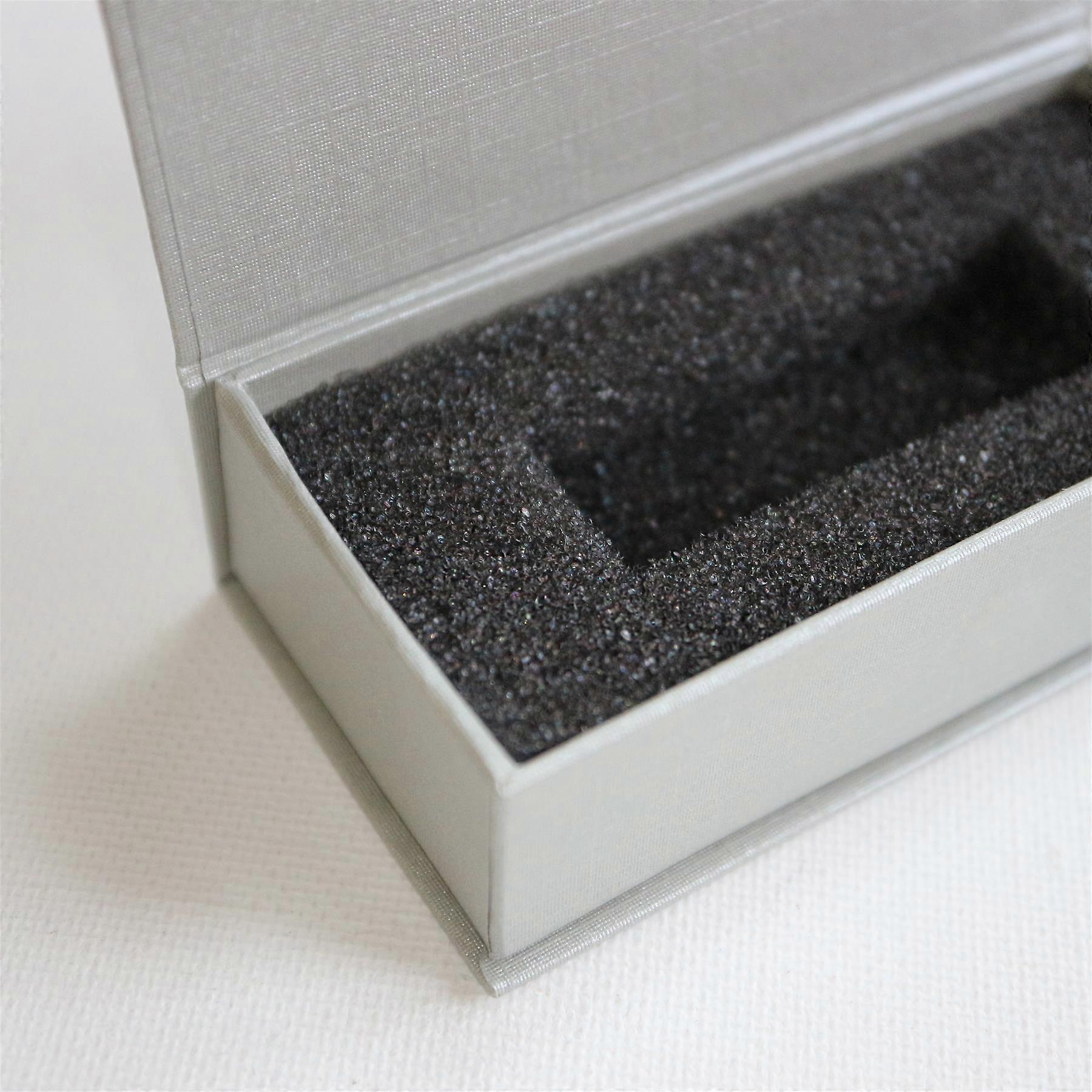 4 x Magnetic USB Presentation Gift Boxes, Silver Grey