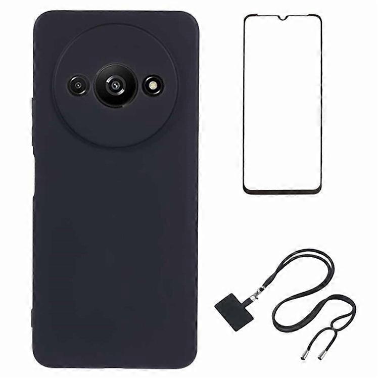 WANLONFENG RB1 Series Compatible For Xiaomi Redmi A3 / Poco C61 4G Case Soft TPU Non-Slip Phone Cover with Strap