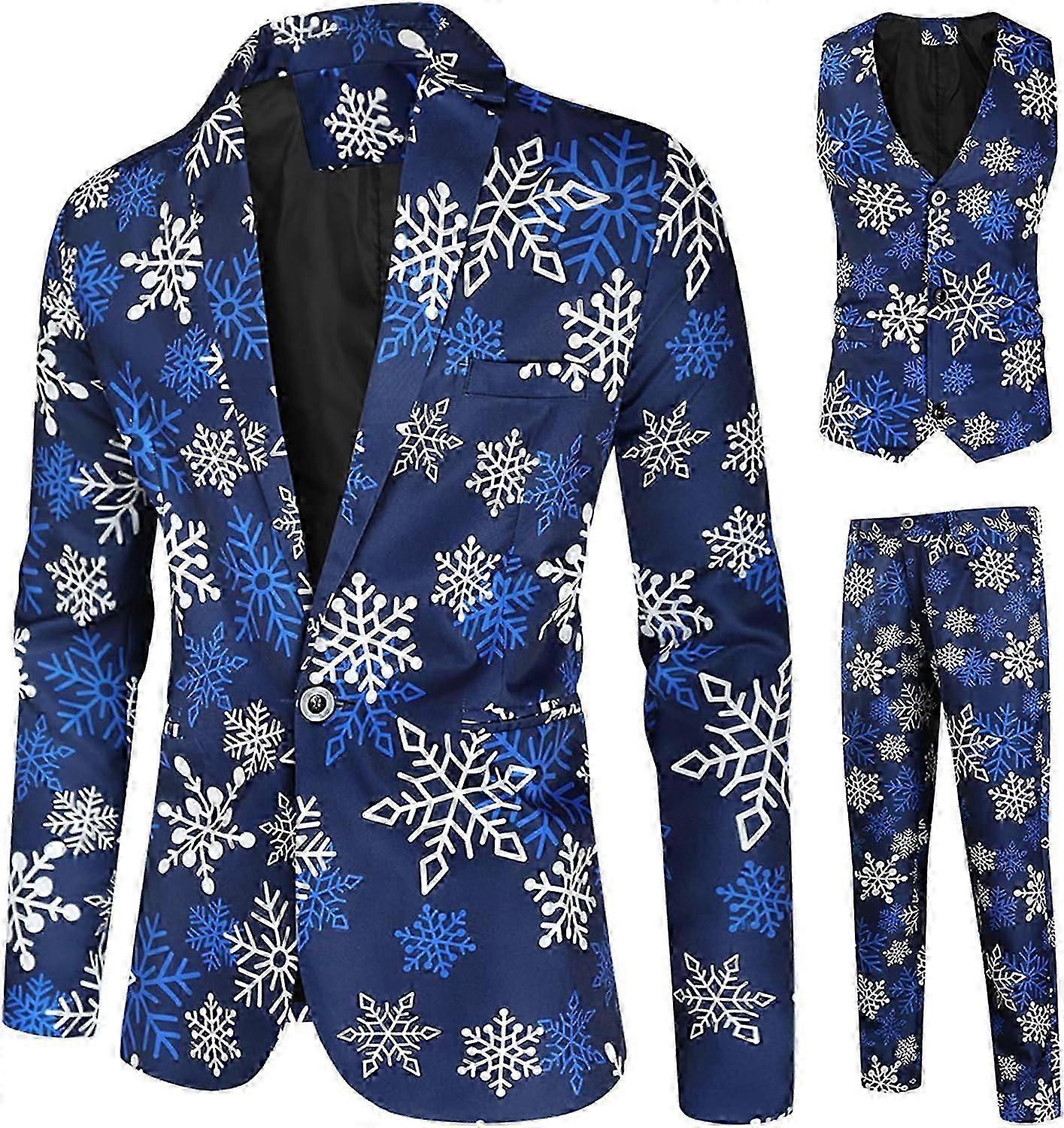 الرجال بدلة عيد الميلاد 3 قطعة سليم صالح بدلة مجموعة عيد الميلاد عطلة حزب سهرة الدعاوى سترة سترة سترات السراويل الرجال بدلة مجموعة