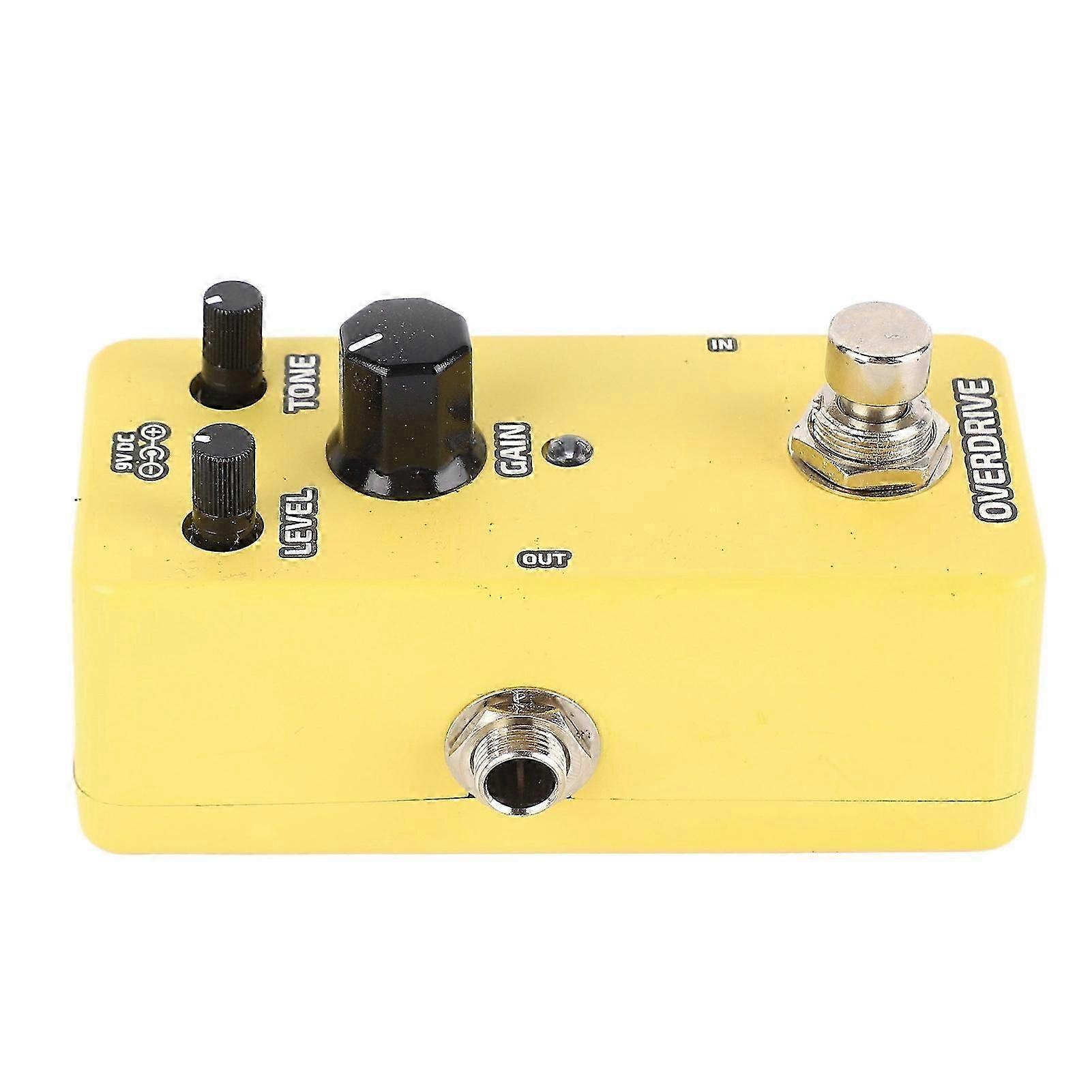 Electric Guitar Effects Pedal Single Block Mini Modulation Amplifier Simulation Pedal Yellow Overdrive