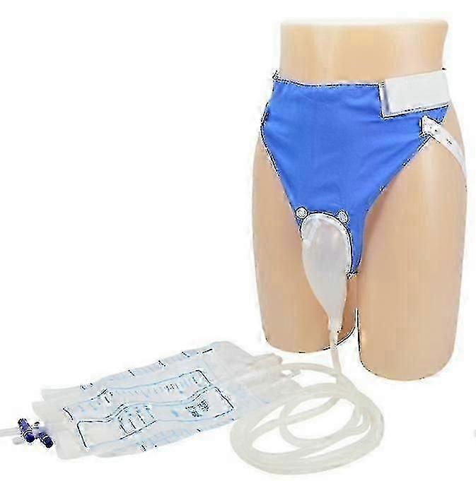 Wearable Urine Bag With Pee Catheter Duct 1000ml 2000ml For Men Elderly Urinary Incontinence Bedridden Patients