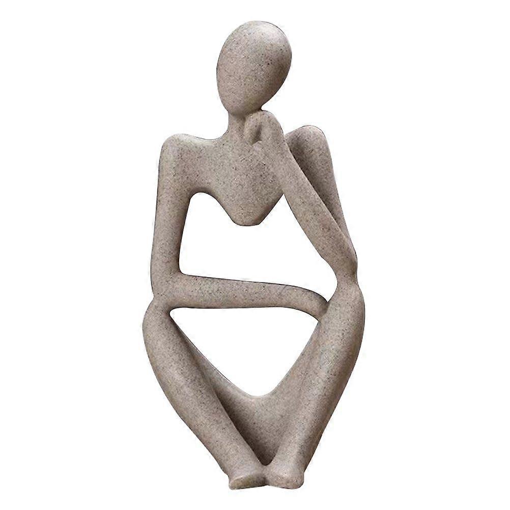 Desktop Thinker Statue Decorative Abstract Character Decor for Home Office