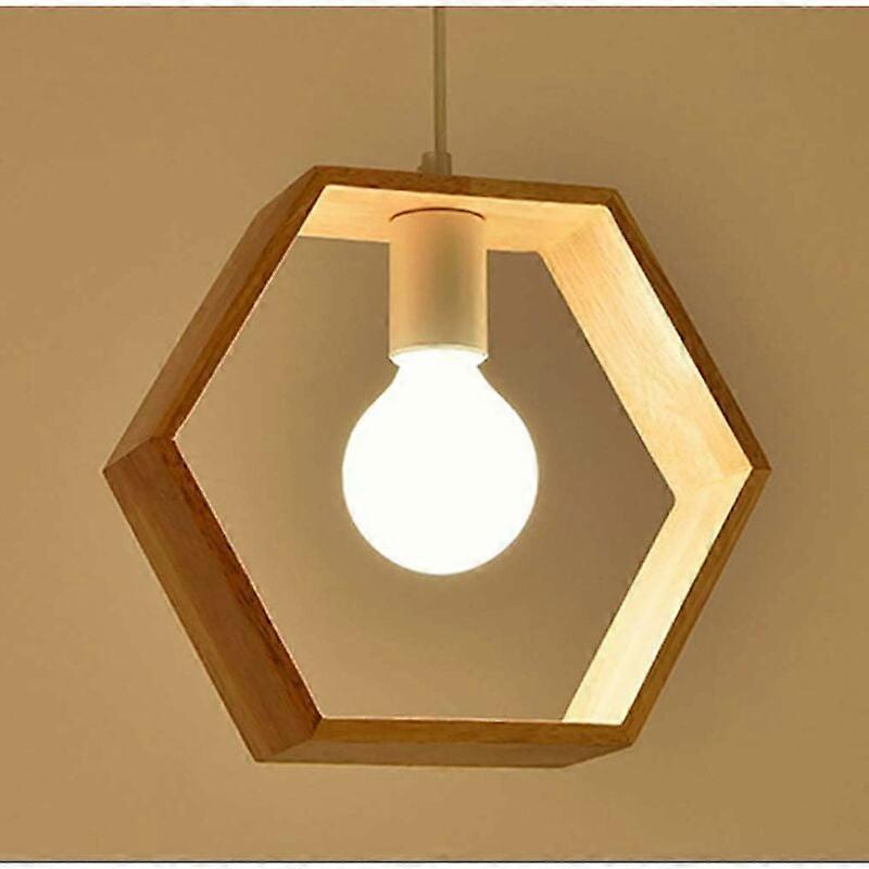 Geometric hexagonal restaurant pendant light without bulb
