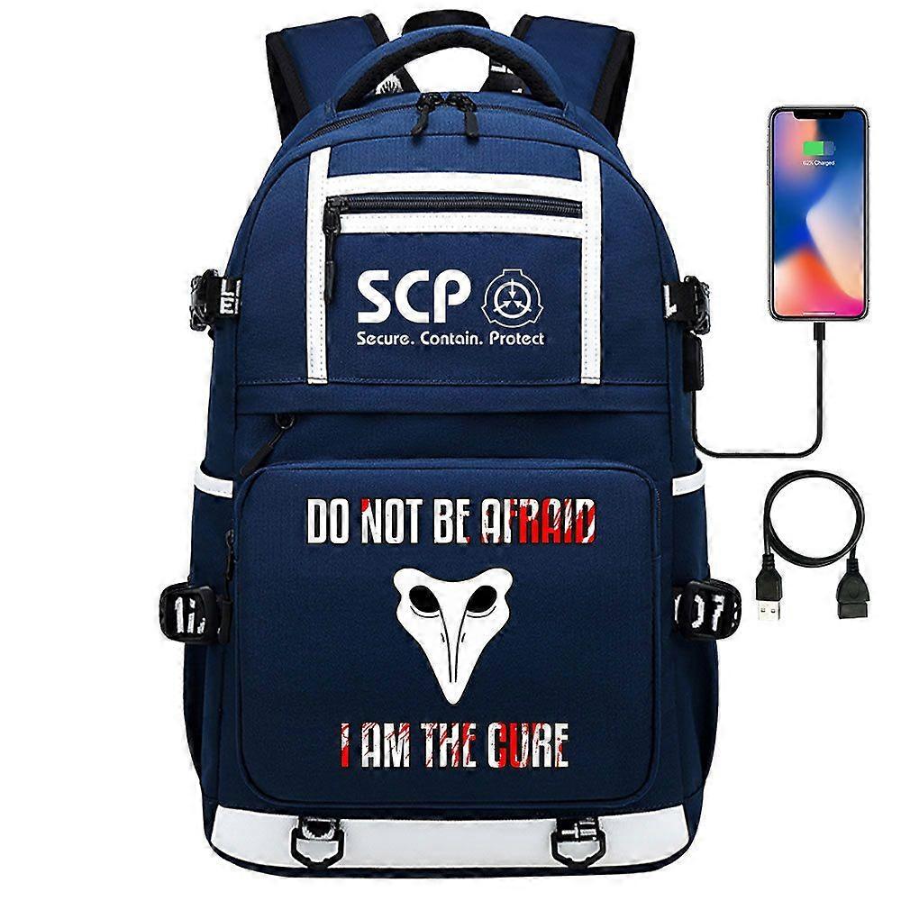 Scp Special Containment Procedures Foundation USB-reppulaukku - valoisa opiskelijakirjalaukku Reppu - Opiskelijakoululaukku matkalle