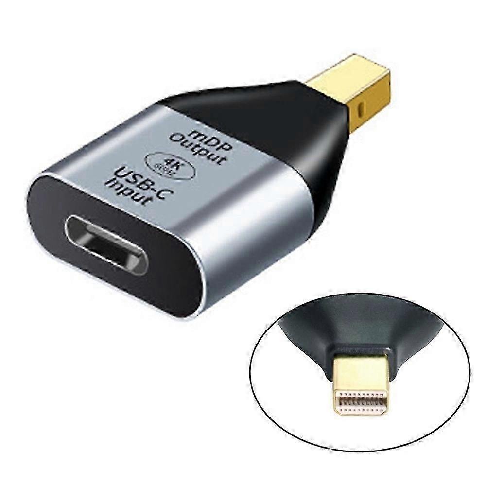 UC-012-MDP USB-C أنثى إلى ميني ديسبلايبورت ذكر HDTV 4K / 60Hz 1080P محول للكمبيوتر اللوحي / الهاتف / الكمبيوتر المحمول