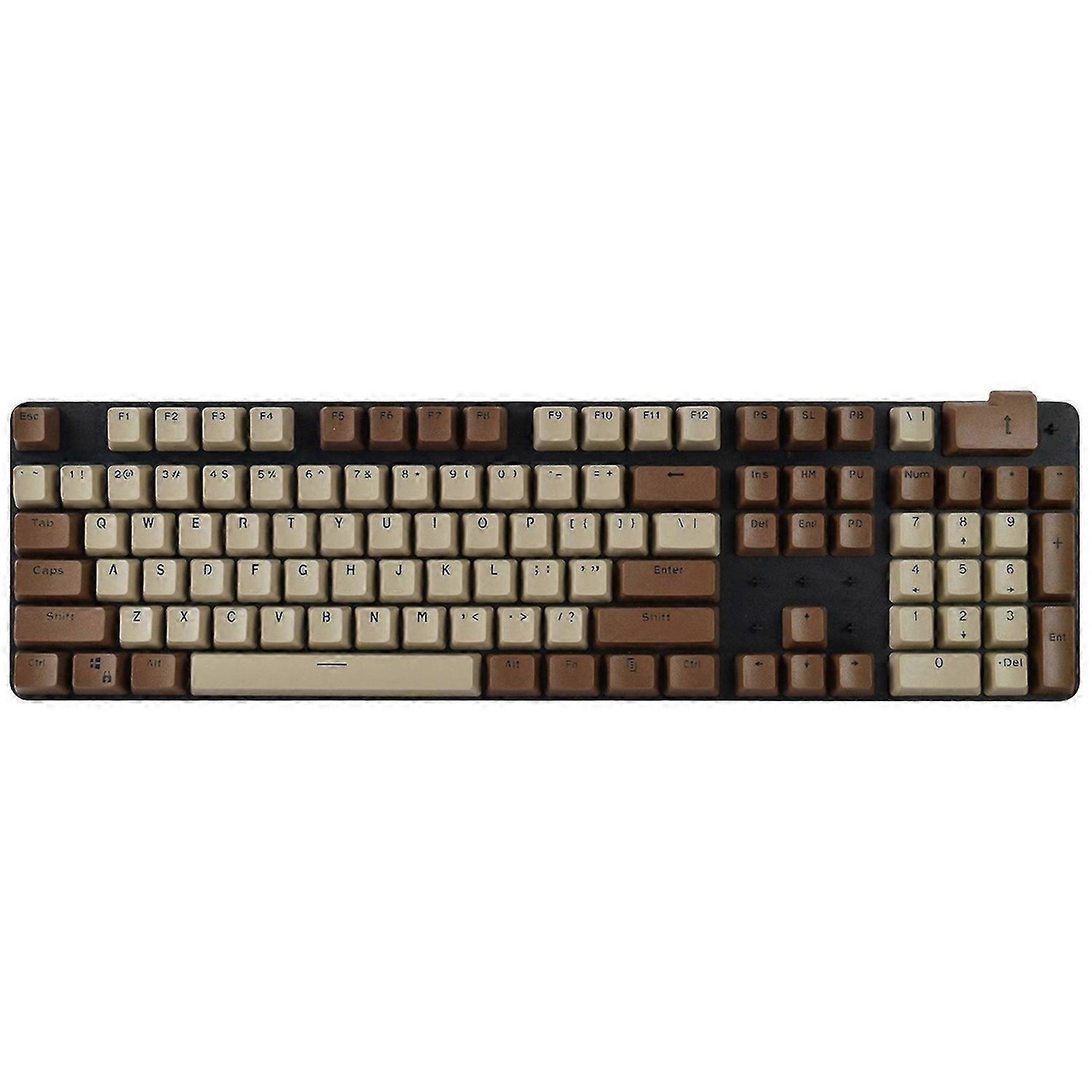 104Pcs Keyboard Keycaps Ergonomic Design Bright Color Fade-Resistant Decorative PBT Mechanical Keybo