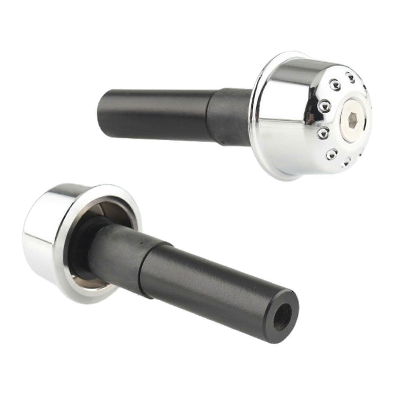 2x Handlebar End Cap Accessories CNC Aluminum Alloy Handle Bar Cap End Plugs argent