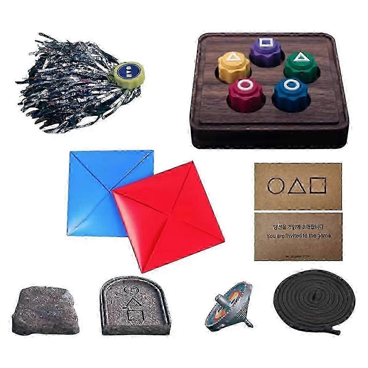 Korean Folk Game Set (Korean Traditional Play Game)- Jebi Chagi, Gong-, Bishokchigi, Paeng-Y, , Family Games