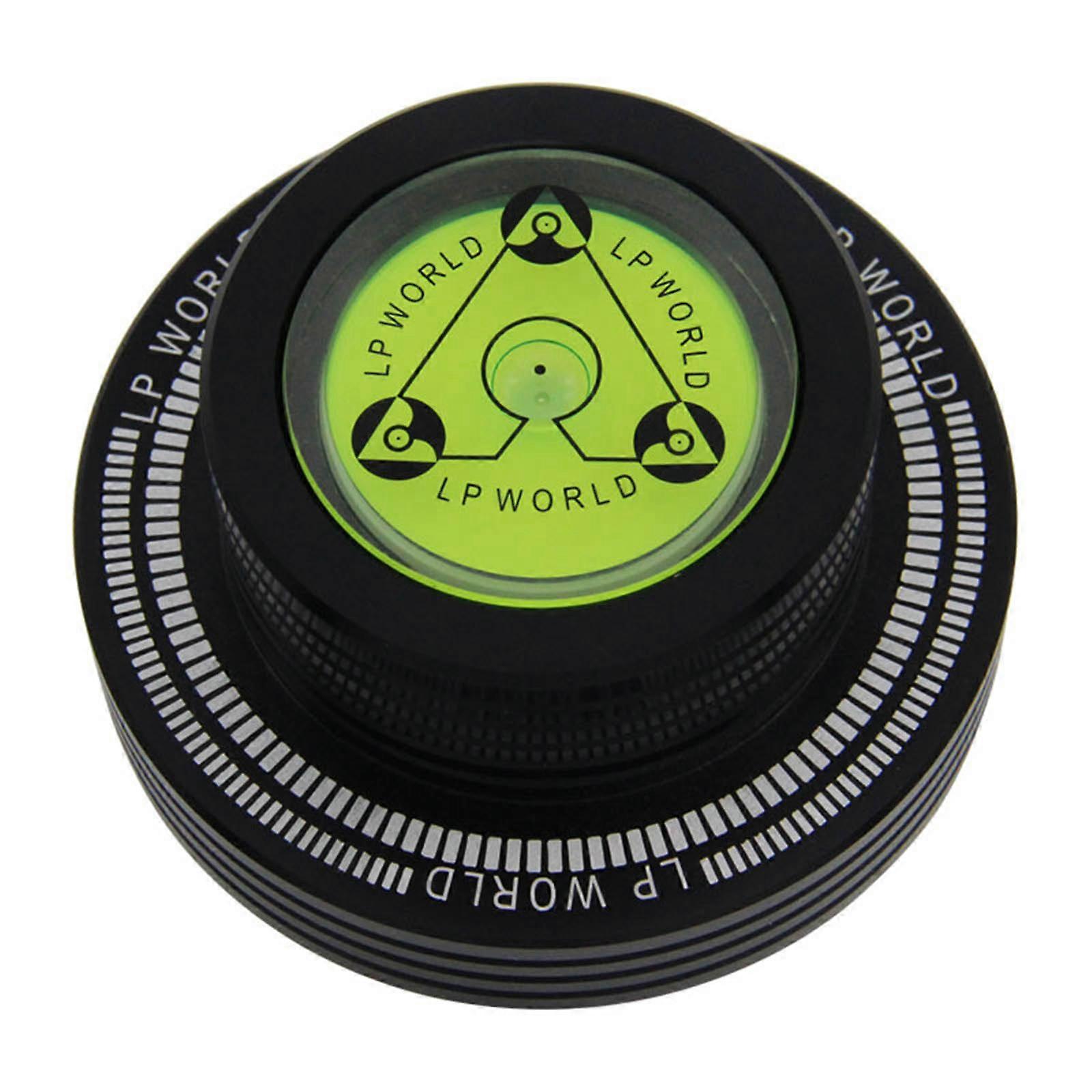 מייצב דיסק פטיפון, משקל שיא אלומיניום לנגן תקליטים לחסל רטט מהדק מתכת שחור