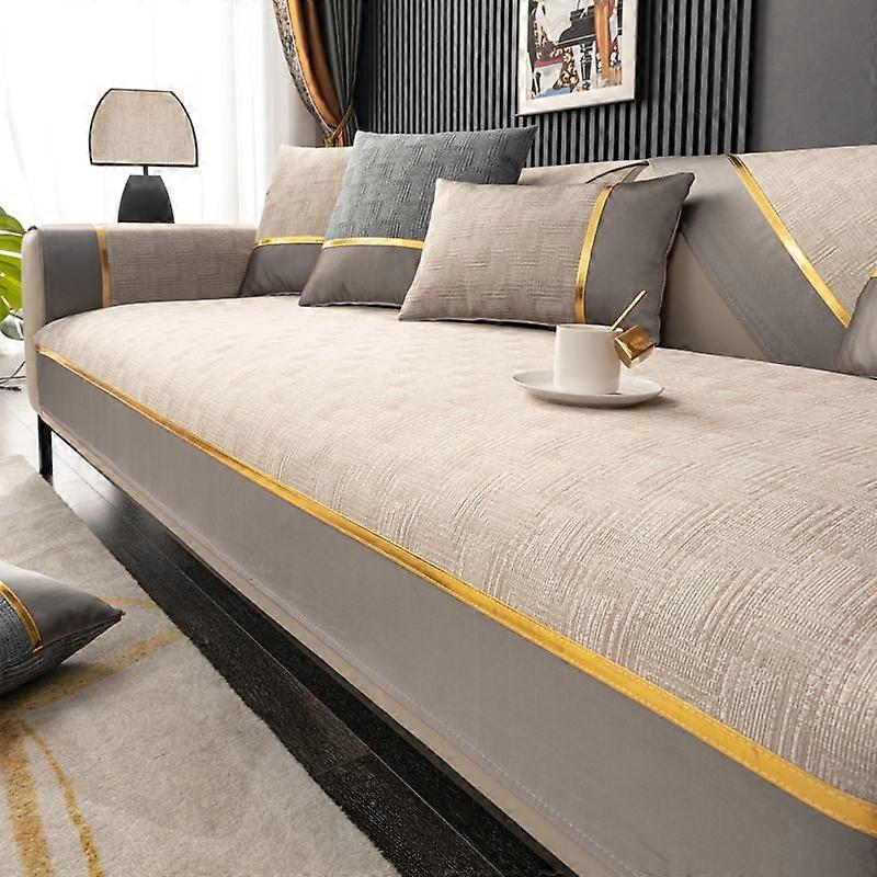 Cotton And Linen Sofa Cover Non-Slip Luxury Four Seasons Universal Living Room Sofa Armrest Back Towel Cover Fabric Sofa Cover