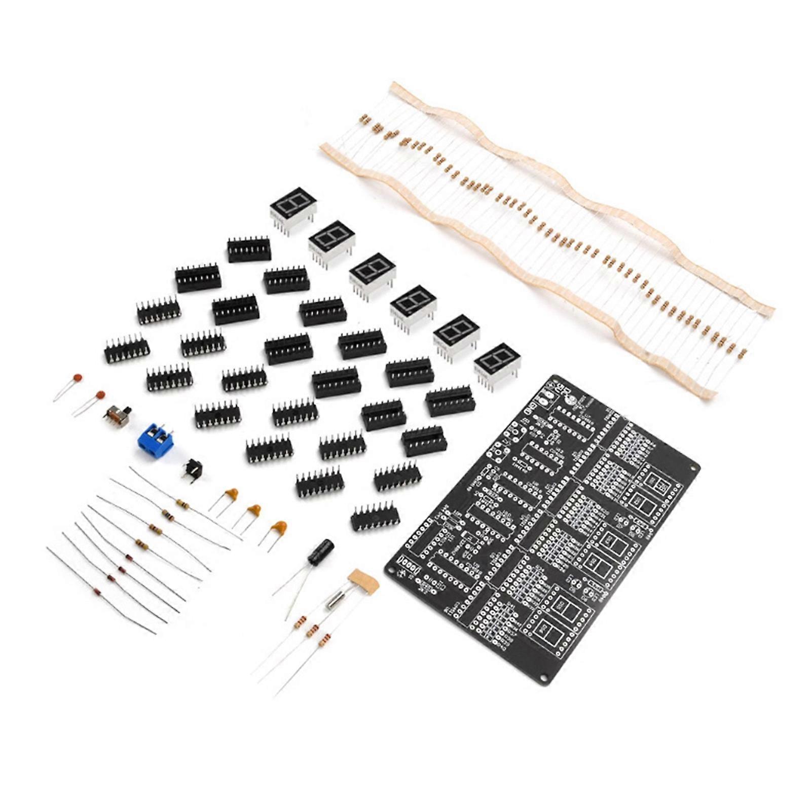 Digital DIYer Electronic Clock Kit DC4.5V-5.5V 6 Digits Time Clock for Soldering Practice LED Digital Clock Kit