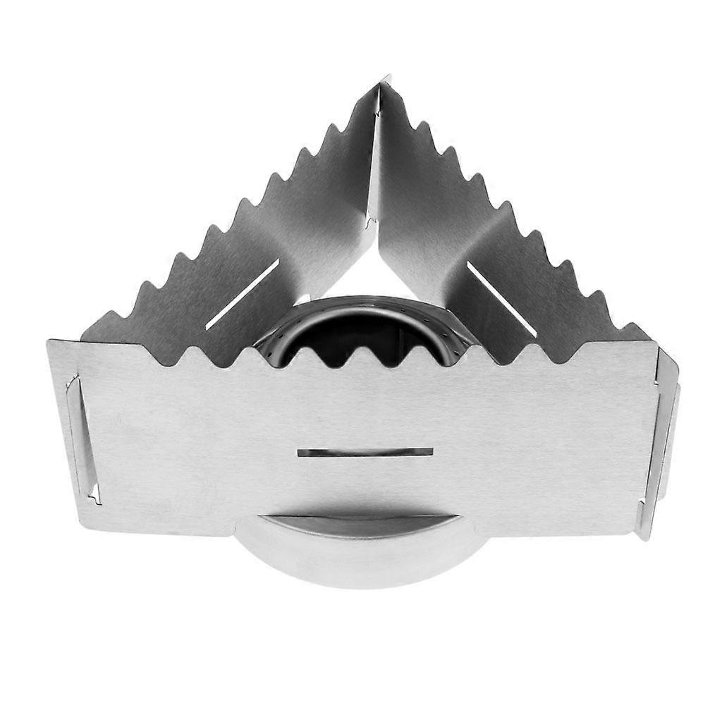Mini Alcohol Stove with Triangular Windshield Windproof Camping